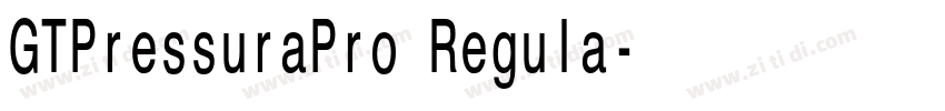GTPressuraPro Regula字体转换